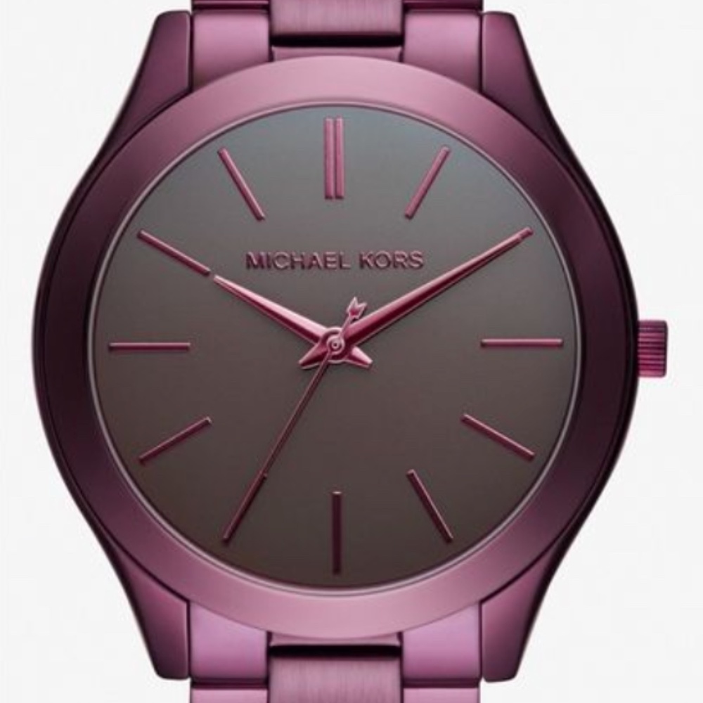 Women's Michael Kors Slim Runway Burgundy Steel Watch MK3551